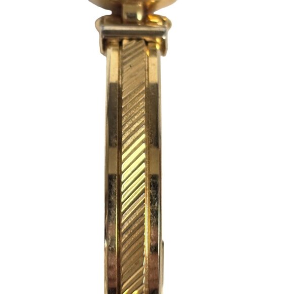 LA Express LAX1343 056-PC21 Gold Tone Watch Black Dial Japan MVT New Battery - Picture 3 of 12